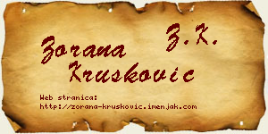Zorana Krušković vizit kartica